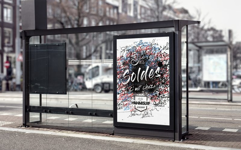 Bus Stop Billboard MockUp 2